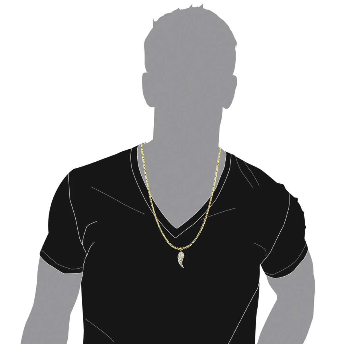 Mini 10K Yellow Gold Diamond Angel Wing Necklace Pendant 0.65ct By Luxurman 7 Mini 10K Yellow Gold Diamond Angel Wing Necklace Pendant 0.65ct By Luxurman - Image 5