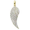 Mini 10K Yellow Gold Diamond Angel Wing Necklace Pendant 0.65ct By Luxurman 2 Mini 10K Yellow Gold Diamond Angel Wing Necklace Pendant 0.65ct By Luxurman -H'Hen Sale Store mini 10k gold diamond angel wing necklace pendant 065ct by luxurman mainye