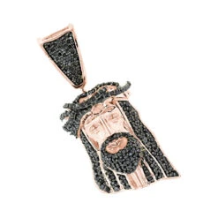 Mini Black Diamond Jesus Head Pendant Charm 10K Yellow Gold 1/2 Carat 10 Mini Black Diamond Jesus Head Pendant Charm 10K Yellow Gold 1/2 Carat -H'Hen Sale Store mini black diamond jesus head pendant charm solid 10k gold 12 carat ro