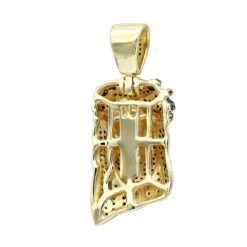 Mini Diamond Jesus Face Pendant 10K Yellow Gold 1/2 Carat Red Diamonds -H'Hen Sale Store mini diamond jesus face pendant solid 10k gold 12 carat red diamonds backye