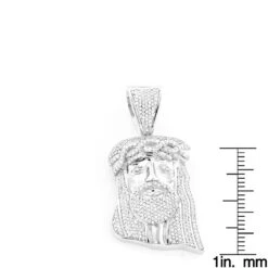 Mini Diamond Jesus Head Pendant In Sterling Silver 0.75 Ct 11 Mini Diamond Jesus Head Pendant In Sterling Silver 0.75 Ct -H'Hen Sale Store mini diamond jesus head pendant in sterling silver 104ct rulerwh