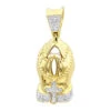 Mini Praying Hands And Cross Diamond Pendant For Men 10K Yellow Gold 0.25ct -H'Hen Sale Store mini praying hands and cross diamond pendant for men in 10k gold 0 25ct mainye