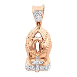 Mini Praying Hands And Cross Diamond Pendant For Men 10K Yellow Gold 0.25ct 10 Mini Praying Hands And Cross Diamond Pendant For Men 10K Yellow Gold 0.25ct -H'Hen Sale Store mini praying hands and cross diamond pendant for men in 10k gold 0 25ct ro