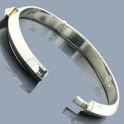 Front Page -H'Hen Sale Store mother of pearl 18k sterling silver bangle bracelet p 43979back