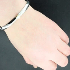 18K Sterling Silver & Mother Of Pearl Bracelet -H'Hen Sale Store mother of pearl jewelry 18k sterling silver bracelet p 43982bod