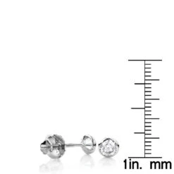 One Carat 14K White Gold Solitaire Round Diamond Bezel Stud Earrings 13 One Carat 14K White Gold Solitaire Round Diamond Bezel Stud Earrings -H'Hen Sale Store one carat 14k gold solitaire round diamond bezel stud earrings rulerwh