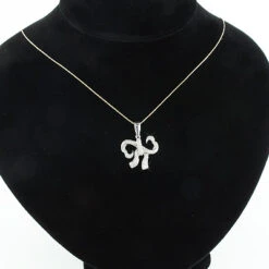 Small Heart Bow Diamond Pendant 0.17ct Sterling Silver -H'Hen Sale Store open heart bow diamond pendant 017ct sterling silver p 44284bod