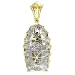 Our Lady Of Guadalupe 10K Yellow Gold Blessed Virgin Mary Diamond Pendant -H'Hen Sale Store our lady of guadalupe real 10k gold blessed virgin mary diamond pendant backye