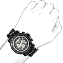 Oversized Men's Black Diamond Watch By Luxurman 3ct Chronograph Escalade 9 Oversized Men's Black Diamond Watch By Luxurman 3ct Chronograph Escalade -H'Hen Sale Store oversized mens black diamond watch by luxurman 3ct chronograph escalade bod