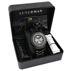 Oversized Men's Black Diamond Watch By Luxurman 3ct Chronograph Escalade 10 Oversized Men's Black Diamond Watch By Luxurman 3ct Chronograph Escalade -H'Hen Sale Store oversized mens black diamond watch by luxurman 3ct chronograph escalade box