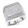 Oversized Men's Diamond Ring 2.5 Ctw 14K White Gold -H'Hen Sale Store oversized mens diamond ring 308ct 14k gold wh