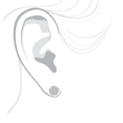 Pave Diamond Circle Earrings 0.36ct Sterling Silver -H'Hen Sale Store pave diamond circle earrings 036ct sterling silver p 48008box