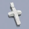 Pave Diamond Cross Pendant 1.48ct Sterling Silver