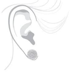 Large 14K White Gold Studs Pave Diamond Earrings 2.3ct -H'Hen Sale Store pave diamond earrings 14k 230ct p 41206 bodwh