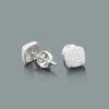 Pave Diamond Earrings In Sterling Silver 0.05ct -H'Hen Sale Store pave diamond earrings in sterling silver 005ct p 49449