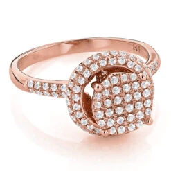 Pave Diamond Engagement Ring 0.64ct 14K Yellow Gold -H'Hen Sale Store pave diamond engagement ring 064ct 14k p 44744 ro