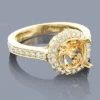 Halo Pave Diamond Engagement Ring Setting 0.88ct -H'Hen Sale Store pave diamond engagement ring setting 088ct p 41168