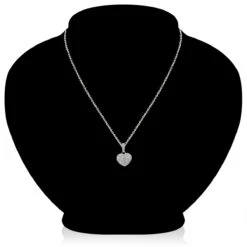 Pave Diamond Heart Pendant 0.48ct Sterling Silver 8 Pave Diamond Heart Pendant 0.48ct Sterling Silver -H'Hen Sale Store pave diamond heart pendant 048ct sterling silver p 42672bod