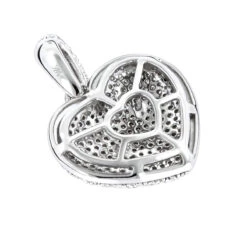 1 Carat Pave Diamond Heart Pendant 14K White Gold 11 1 Carat Pave Diamond Heart Pendant 14K White Gold -H'Hen Sale Store pave diamond heart pendant 14k gold 113ct p 22303 backwh