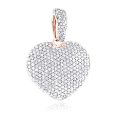 1 Carat Pave Diamond Heart Pendant 14K White Gold 10 1 Carat Pave Diamond Heart Pendant 14K White Gold -H'Hen Sale Store pave diamond heart pendant 14k gold 113ct p 22303 ro