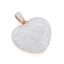Pave Diamond Heart Pendant 14K Yellow Gold 2 Carats 9 Pave Diamond Heart Pendant 14K Yellow Gold 2 Carats -H'Hen Sale Store pave diamond heart pendant 14k gold 2 carats p 22301 ro