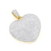 Pave Diamond Heart Pendant 14K Yellow Gold 2 Carats -H'Hen Sale Store pave diamond heart pendant 14k gold 2 carats p 22301 ye
