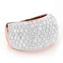 14K Yellow Gold Round Pave Diamond Band 4 Ct 9 14K Yellow Gold Round Pave Diamond Band 4 Ct -H'Hen Sale Store pave diamond rings 14k gold round diamond band 442ct p 6153 ro