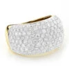 14K Yellow Gold Round Pave Diamond Band 4 Ct