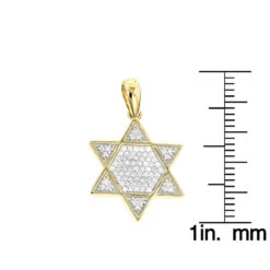 Pave Diamond Star Of David 14K Yellow Gold Unisex Pendant Gold 0.25ct -H'Hen Sale Store pave diamond star of david gold unisex pendant 14k gold 028ct rulerye