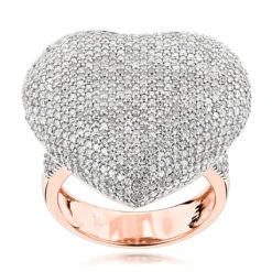 Pave Puffed Diamond Heart Ring 2.5ct 14K Yellow Gold 10 Pave Puffed Diamond Heart Ring 2.5ct 14K Yellow Gold -H'Hen Sale Store pave puffed diamond heart ring 295ct 14k p 42934 ro