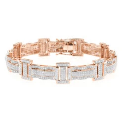 Pave Real Diamond Bracelet For Men 10K Yellow Gold 3.18ct 10 Pave Real Diamond Bracelet For Men 10K Yellow Gold 3.18ct -H'Hen Sale Store pave real diamond bracelet for men 10k gold 318ct ro