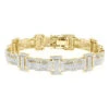 Pave Real Diamond Bracelet For Men 10K Yellow Gold 3.18ct -H'Hen Sale Store pave real diamond bracelet for men 10k gold 318ct ye