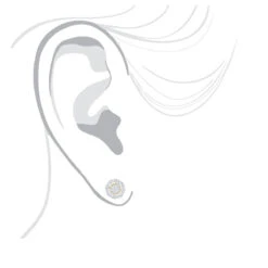 Pave Round Diamond Earrings 0.28ct 10K Yellow Gold -H'Hen Sale Store pave round diamond earrings 028ct 10k gold bodye