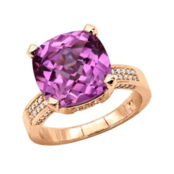 Pink Sapphire 0.55ct Diamond 14K White Gold Cocktail Ring For Women 12 Pink Sapphire 0.55ct Diamond 14K White Gold Cocktail Ring For Women -H'Hen Sale Store pink sapphire diamond rings 14k gold cocktail ring 046ct p 49141 ro