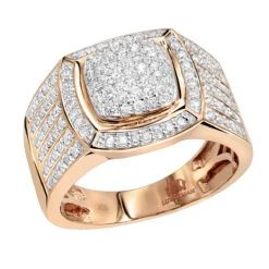 1 Carat Men's Diamond Pinky Ring 10K Yellow Gold By Luxurman -H'Hen Sale Store pinky rings 1 carat mens diamond ring by luxurman ro