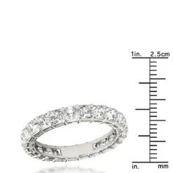Platinum Asscher Cut Diamond Eternity Band Diamond Anniversary Ring 3ct -H'Hen Sale Store platinum asscher cut diamond eternity band diamond anniversary ring 3ct ruler