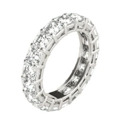 Platinum Asscher Cut Diamond Eternity Ring Anniversary Band For Women 6ct 8 Platinum Asscher Cut Diamond Eternity Ring Anniversary Band For Women 6ct -H'Hen Sale Store platinum asscher cut diamond eternity ring anniversary band for women 6ct back