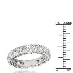 Platinum Asscher Cut Diamond Eternity Ring Anniversary Band For Women 6ct 11 Platinum Asscher Cut Diamond Eternity Ring Anniversary Band For Women 6ct -H'Hen Sale Store platinum asscher cut diamond eternity ring anniversary band for women 6ct ruler
