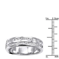 Platinum Baguette Diamond Men's Wedding Ring 1.10ct -H'Hen Sale Store platinum baguette diamond mens wedding ring 110ct p 31264 rulerwh