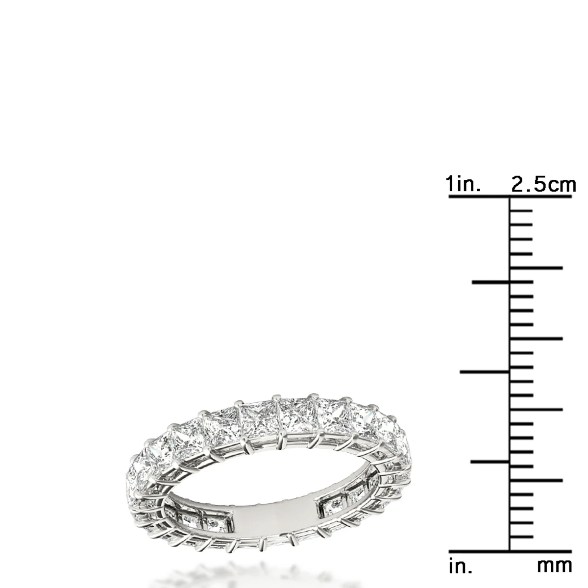 Platinum Cushion Cut Diamond Eternity Band Diamond Anniversary Ring 3ct 7 Platinum Cushion Cut Diamond Eternity Band Diamond Anniversary Ring 3ct - Image 5