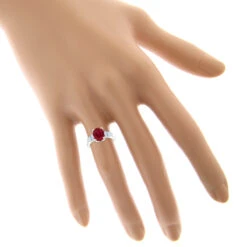 Unique 3 Stone Platinum Diamond And Ruby Engagement Ring -H'Hen Sale Store platinum diamond and ruby engagement ring 060ct p 47932bod