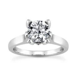 Platinum Diamond Engagement Ring 1.07ct 2.9mm
