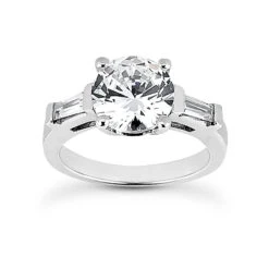 Platinum Diamond Engagement Ring 1.20ct 2.45mm