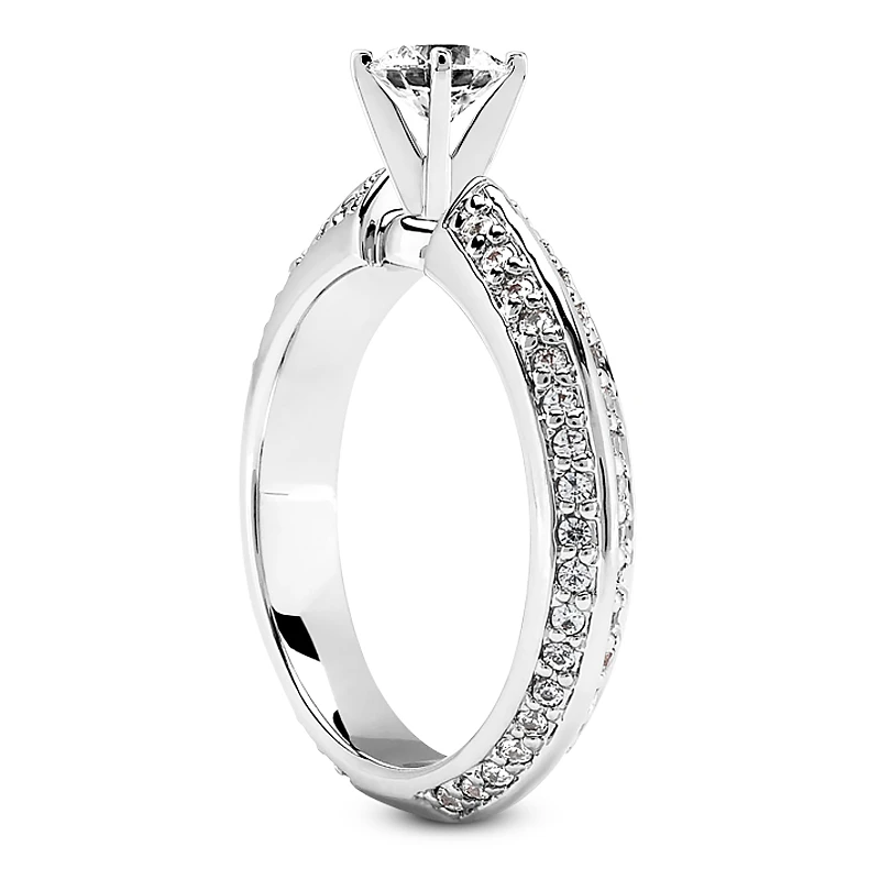 Platinum Diamond Engagement Ring 1.54ct 3.4mm 4 Platinum Diamond Engagement Ring 1.54ct 3.4mm - Image 2