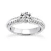 Platinum Diamond Engagement Ring 1.54ct 3.4mm