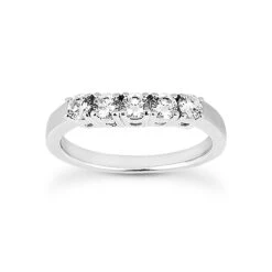 Thin Platinum Diamond Engagement Ring Band 0.20ct