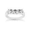 Thin Platinum Diamond Engagement Ring Band 0.48ct