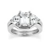 Platinum Diamond Engagement Ring Set 1.70ct Band: 1mm, Eng.: 1.3mm