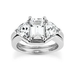 Platinum Diamond Engagement Ring Set 1.70ct Band: 1mm, Eng.: 1.3mm
