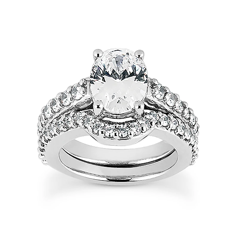 Platinum Diamond Engagement Ring Set 1.80ct 3 Platinum Diamond Engagement Ring Set 1.80ct
